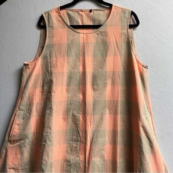 Oska Helmer Cotton Woven Check Dress Sz L/ XL - Picture 5 of 12